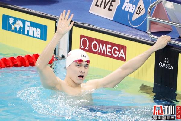 FINA冠军赛首日中国泳军收获5金 孙杨200米自由泳第二