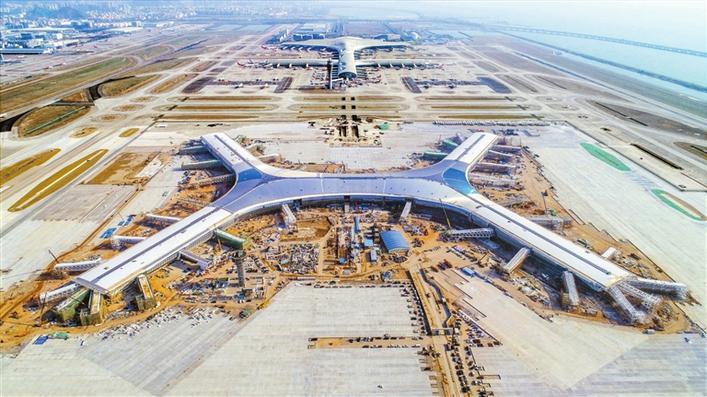 深圳宝安国际机场卫星厅主体工程完工