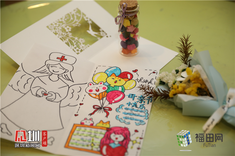 写贺卡、画卡通肖像……深圳儿童医院住院儿童送上母亲节温情告白