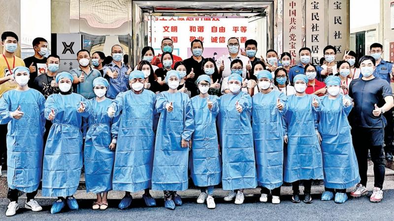 宝民社区党员先锋突击队携手居民战疫情