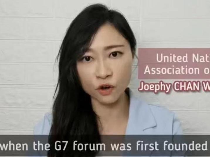 香港青年代表陈颖欣、陈家佩向世界讲述香港真相