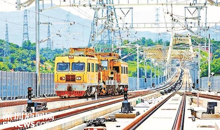 赣深高铁预计今年年底通车 光明城至阳台山线路所段进行冷滑试验