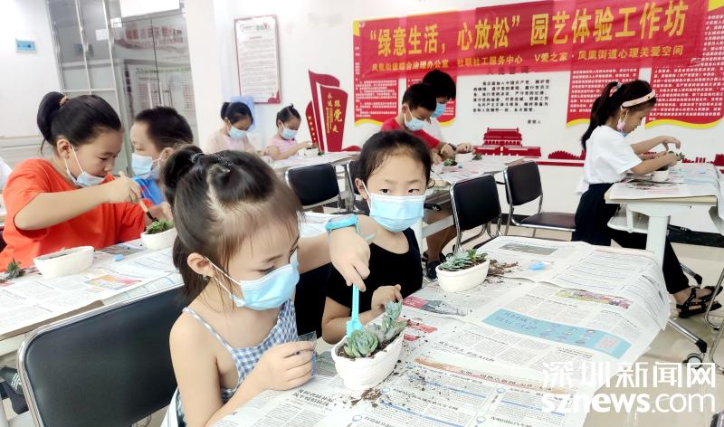 凤凰街道V爱之家举办园艺体验活动