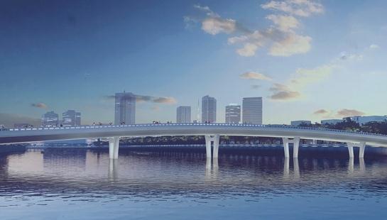 二沙涌人行桥工程最新进展来了！总投资6988万元