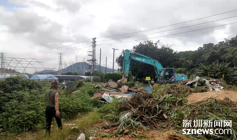 玉塘街道拆除4处1000平方米临时性违建