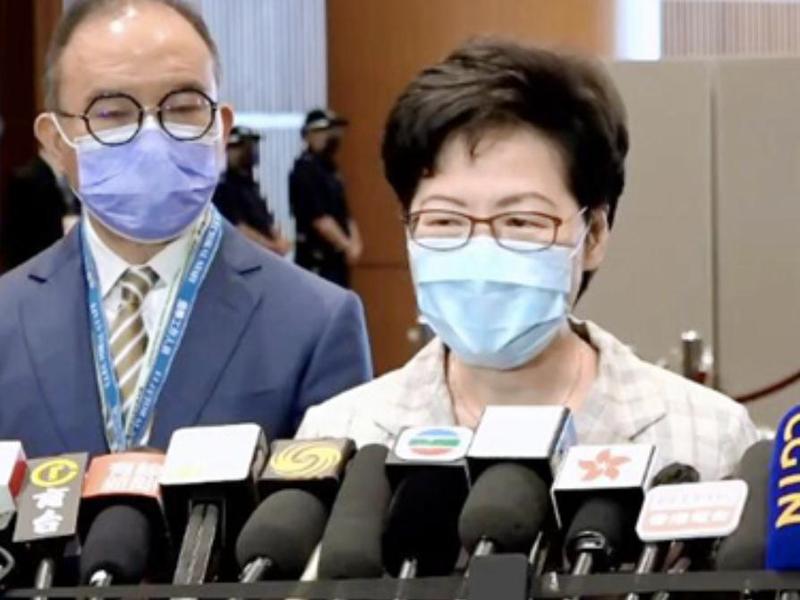 林郑月娥巡视会展中心票站