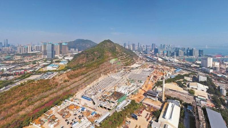 深圳在建规模最大的地铁停车场：赤湾停车场