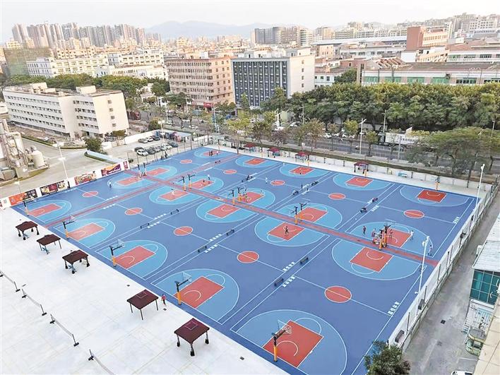宝安福海居民身边多了个网红篮球公园