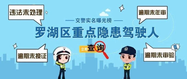 @罗湖区重点驾驶人，请尽快办理换证、处理违章、参加学习！