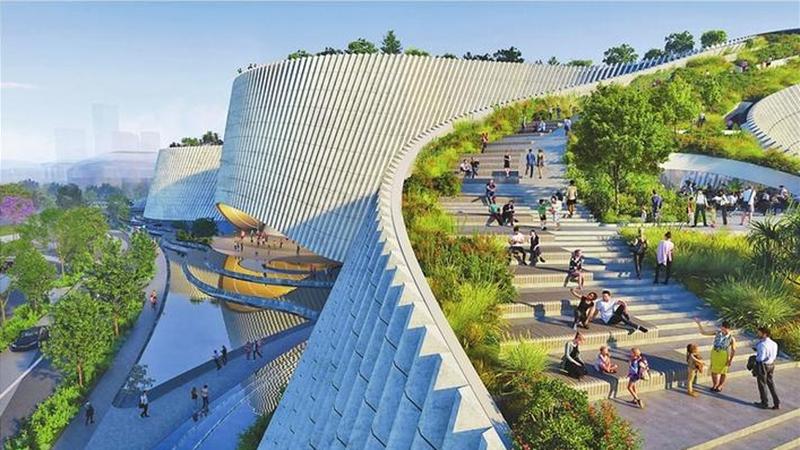 深圳自然博物馆景观设计方案揭晓 屋顶将变身物种丰富的“三角洲”