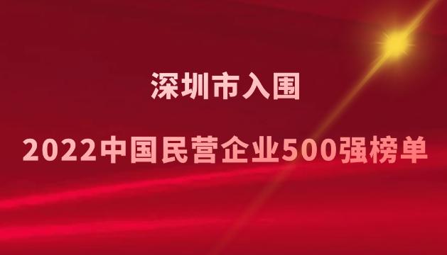 25家深企上榜2022中国民营企业500强