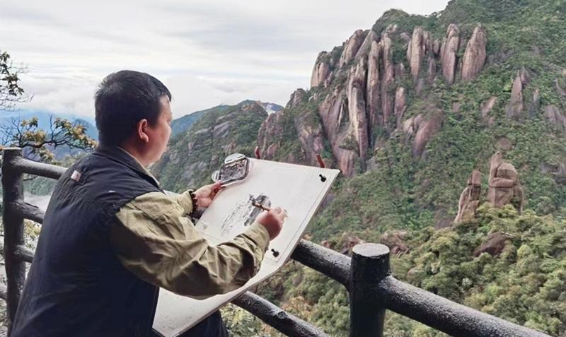 《大美中国》画展在文博宫开幕 近百幅书画作品描绘美丽河山