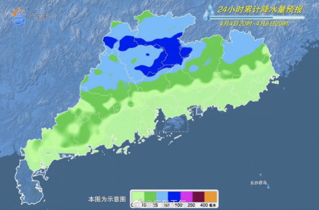 今日夜间起广东有较大范围大雨到暴雨！局地将现雷暴大风冰雹