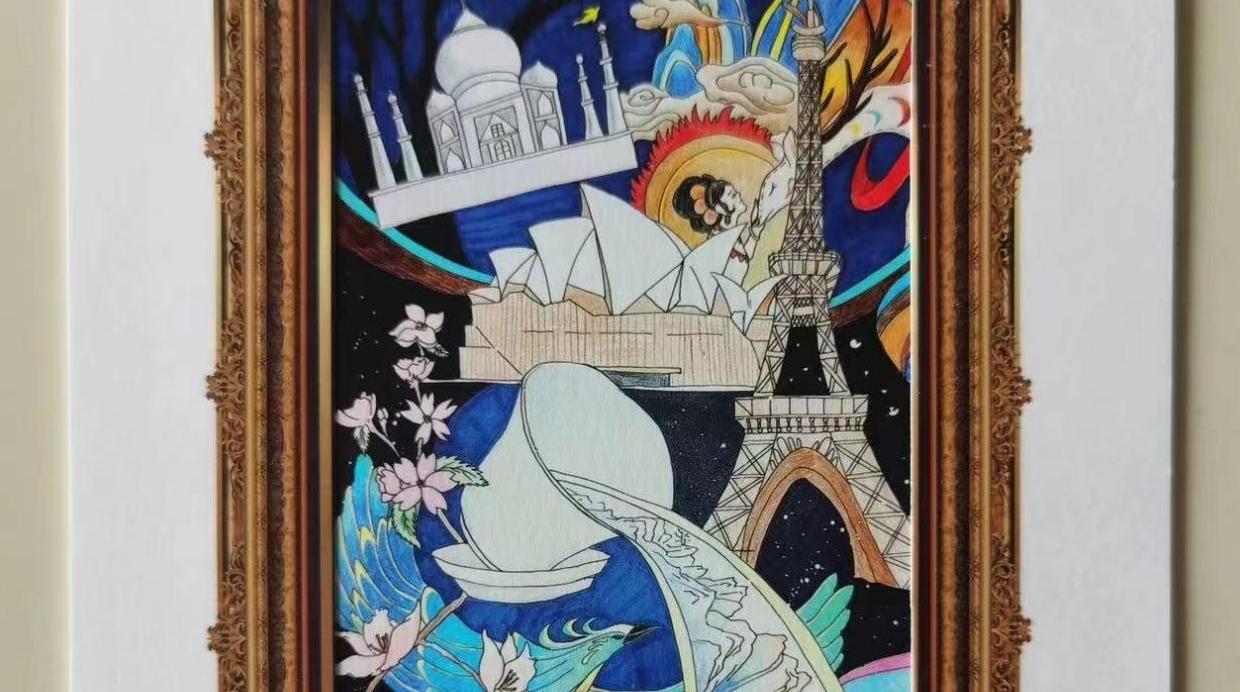 深圳黄埔中学学生史若宣画作受邀于法国卢浮宫Carrousel厅展出