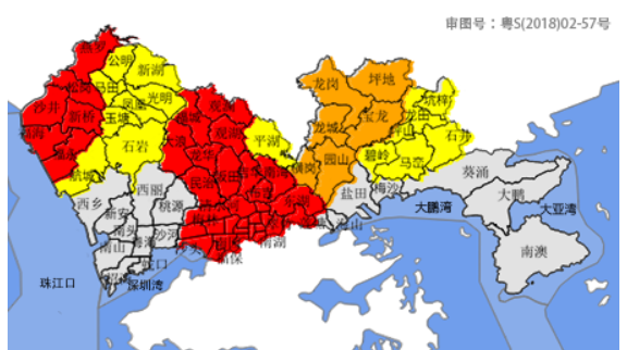 深圳分区暴雨红色预警信号生效中 全市进入紧急防御状态！