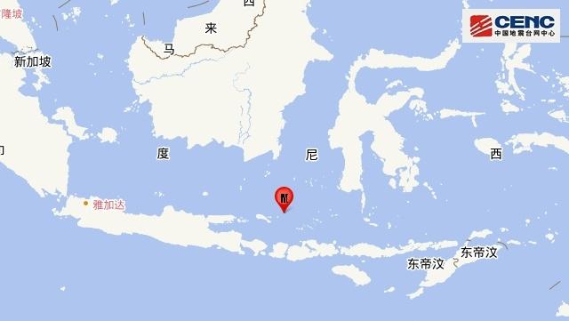 印尼巴厘海发生7.1级地震