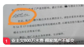 天津一业主欠800万水费，网友：水力发电吗？