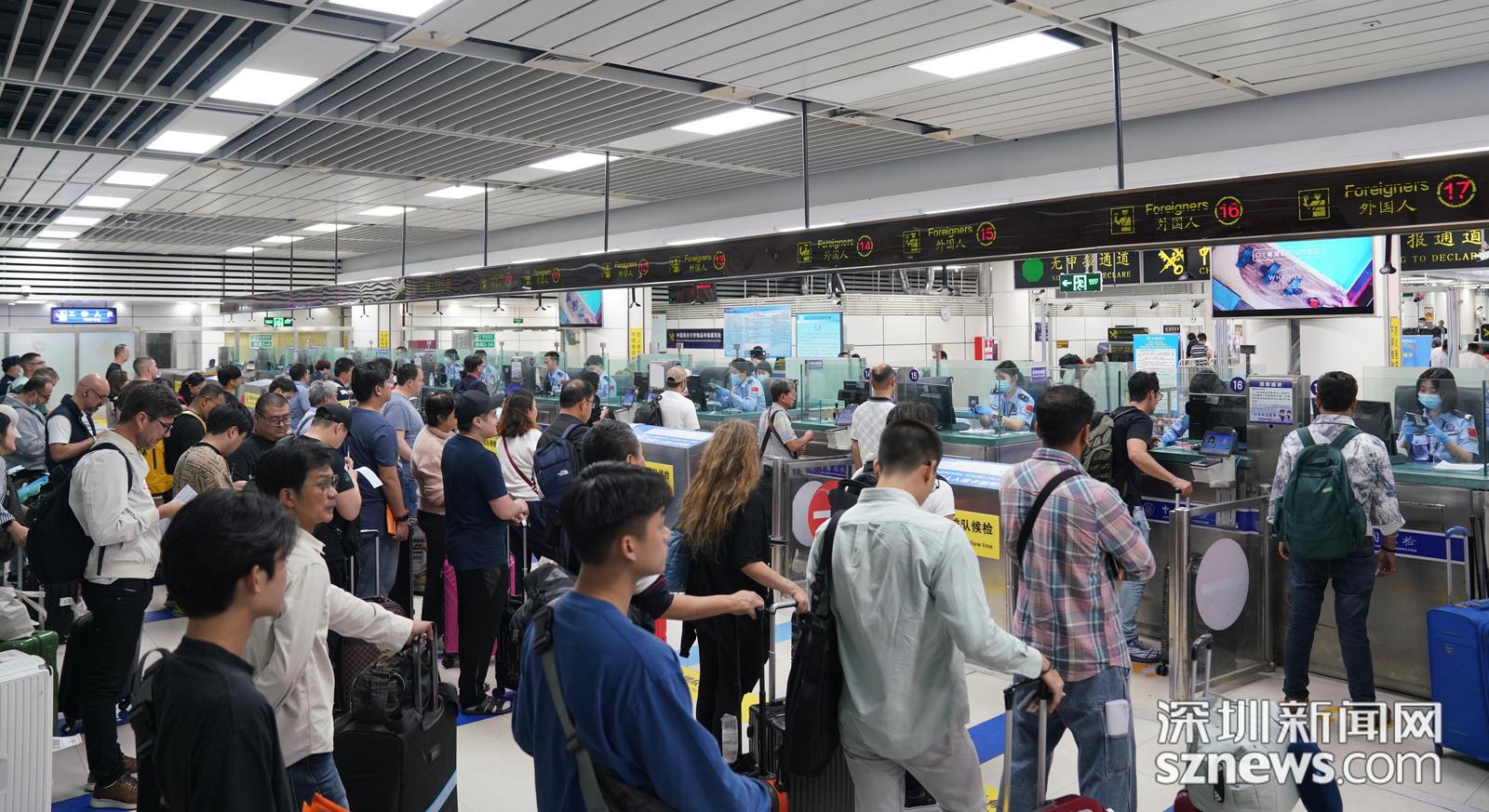 同比增长153% 今年一季度深圳湾边检站出入境人员914.7万人次