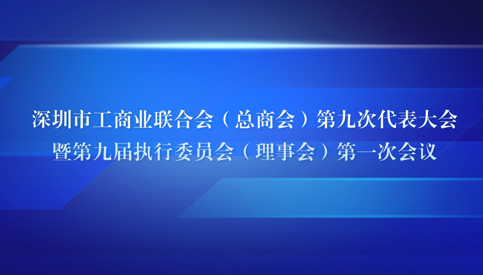 深圳市工商业联合会（总商会）第九次代表大会暨第九届执行委员会（理事会）第一次会议