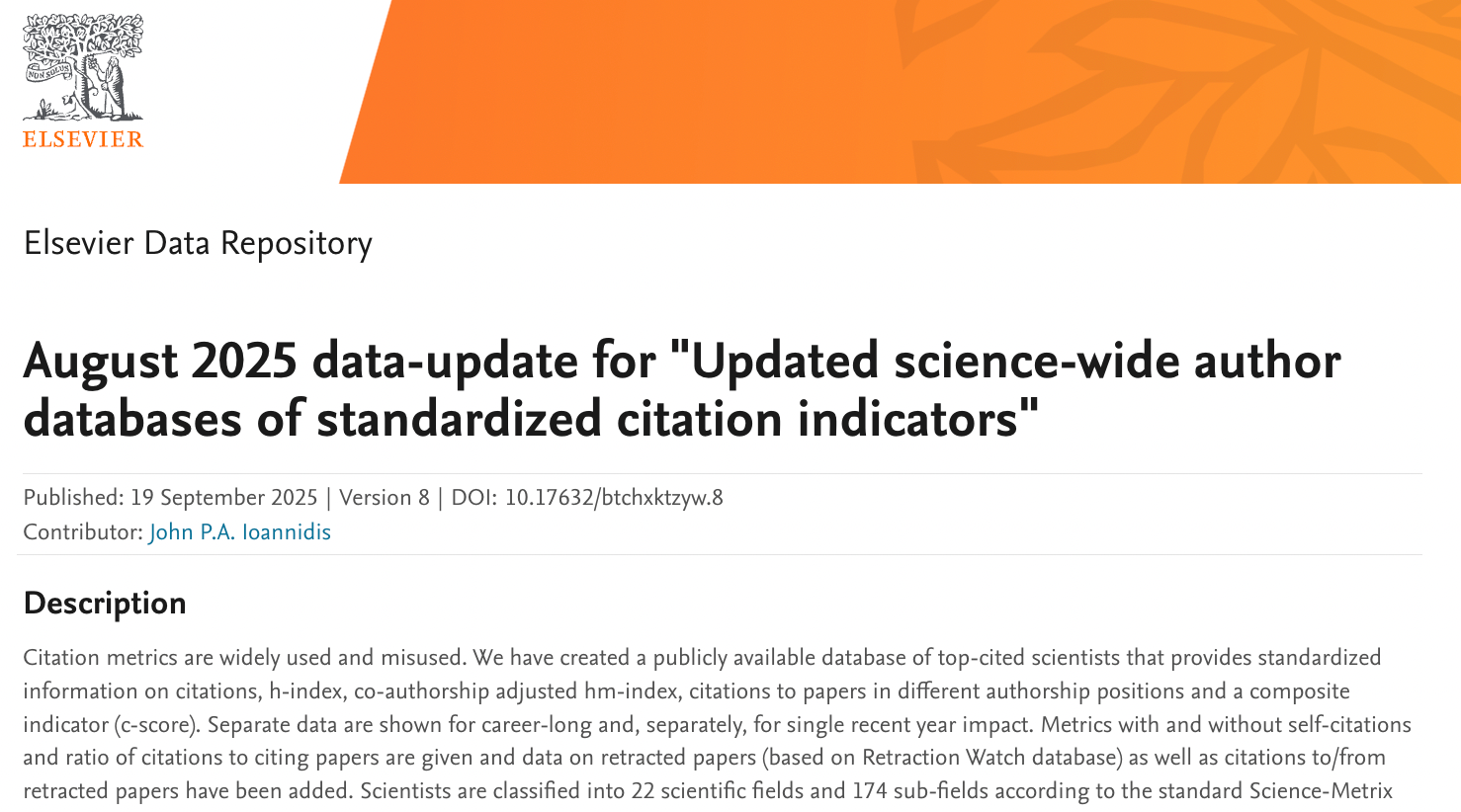 深大290名学者入选全球前2%顶尖科学家榜单