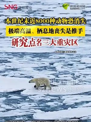 本世纪末近8000种动物恐消失，极端高温、栖息地丧失是推手