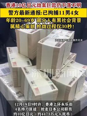 香港10亿日元劫案巨款仍下落不明