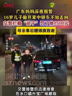 16岁儿子深夜偷开家里车母亲报警