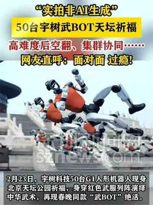 宇树武bot天坛祈福 网友直呼：面对面 过瘾!