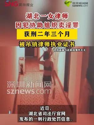 湖北一女律师因犯协助组织卖淫罪获刑