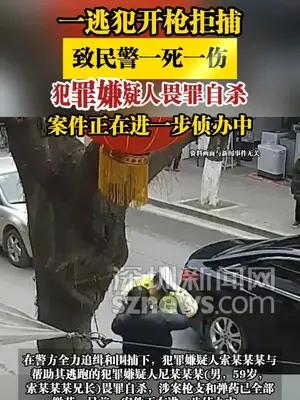 一逃犯开枪拒捕，致民警一死一伤，犯罪嫌疑人畏罪自杀