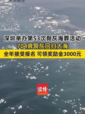 深圳704具骨灰回归大海