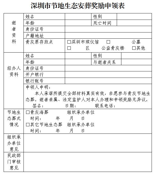 深圳新闻网首页(二)节地生态葬奖励申请人应如实提供证明材料,组织