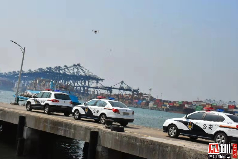 警车船艇无人机出动 盐田边检站海陆空三线"反偷渡""防闯关"