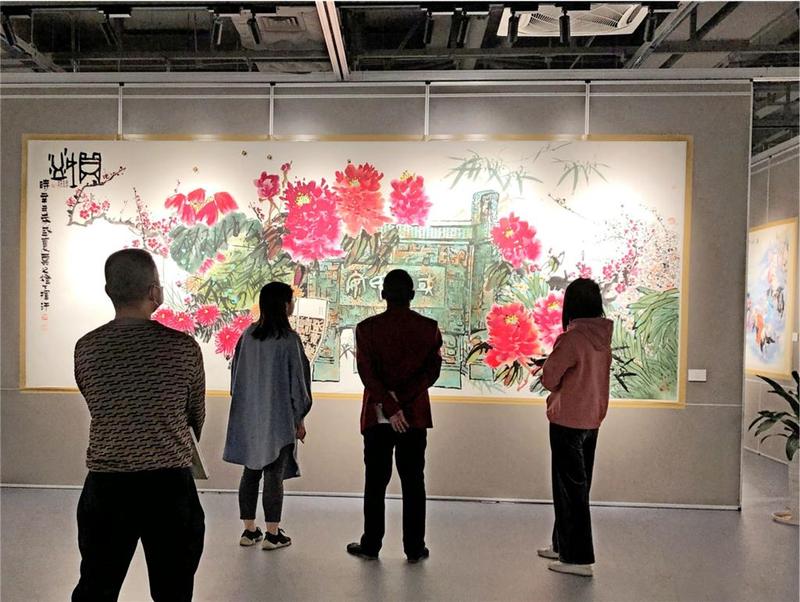 “百年庆典名家书画巡回展”在东莞市大岭山图书馆展出