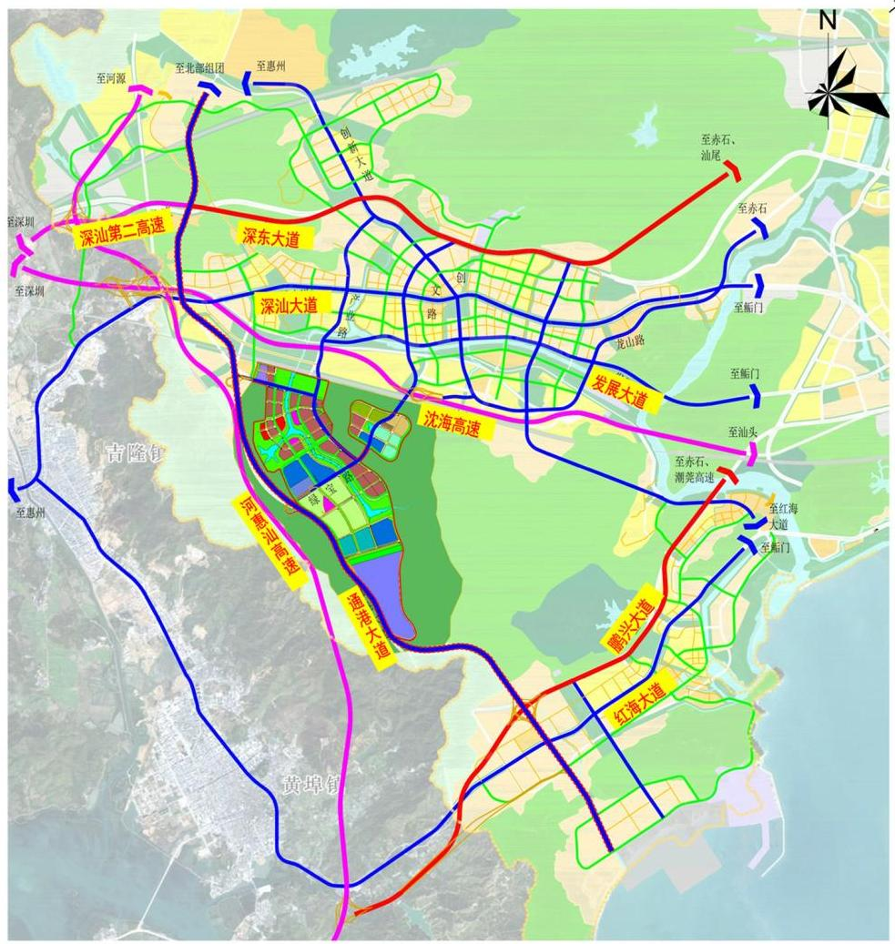 通港大道位于深汕特别合作区西南侧,环境科技产业园西侧坐标小漠港