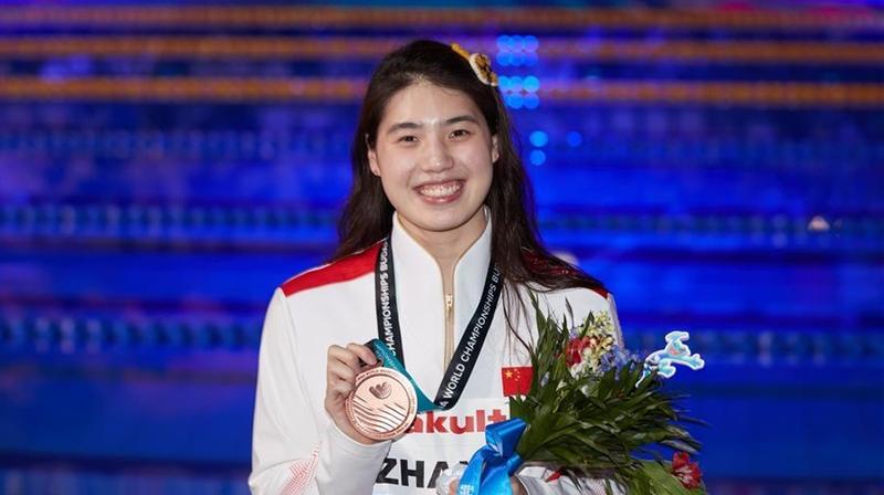 游泳世锦赛：张雨霏获得女子200米蝶泳铜牌