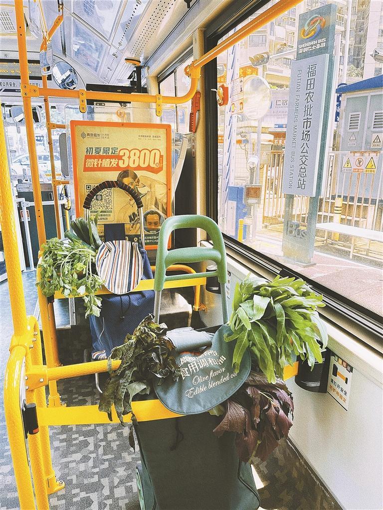 “菜篮子也有‘座位’，深圳公交就是这么贴心！” 我市上新一批特色化服务公交车