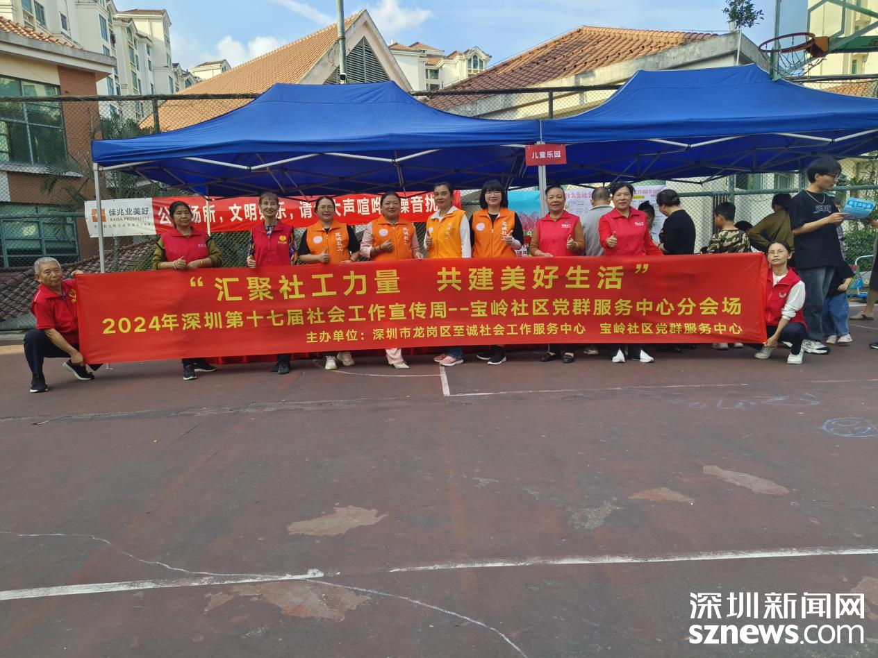 宝岭社区凝聚社工力量共建美好生活2024深圳第十七届社会工作主题宣传