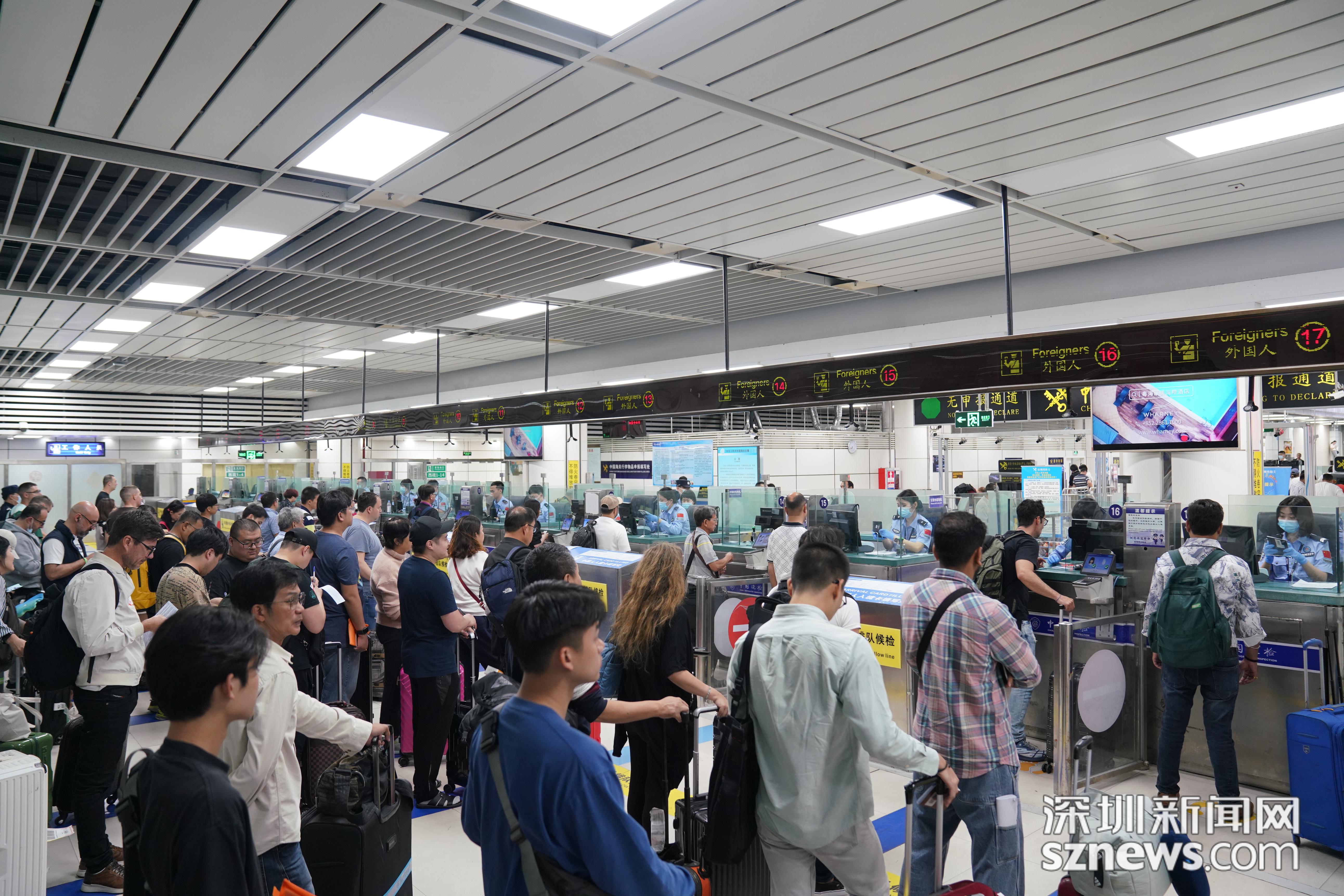 同比增长153% 今年一季度深圳湾边检站出入境人员914.7万人次