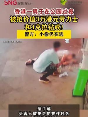 香港一男子在公园过夜被抢走劳力士