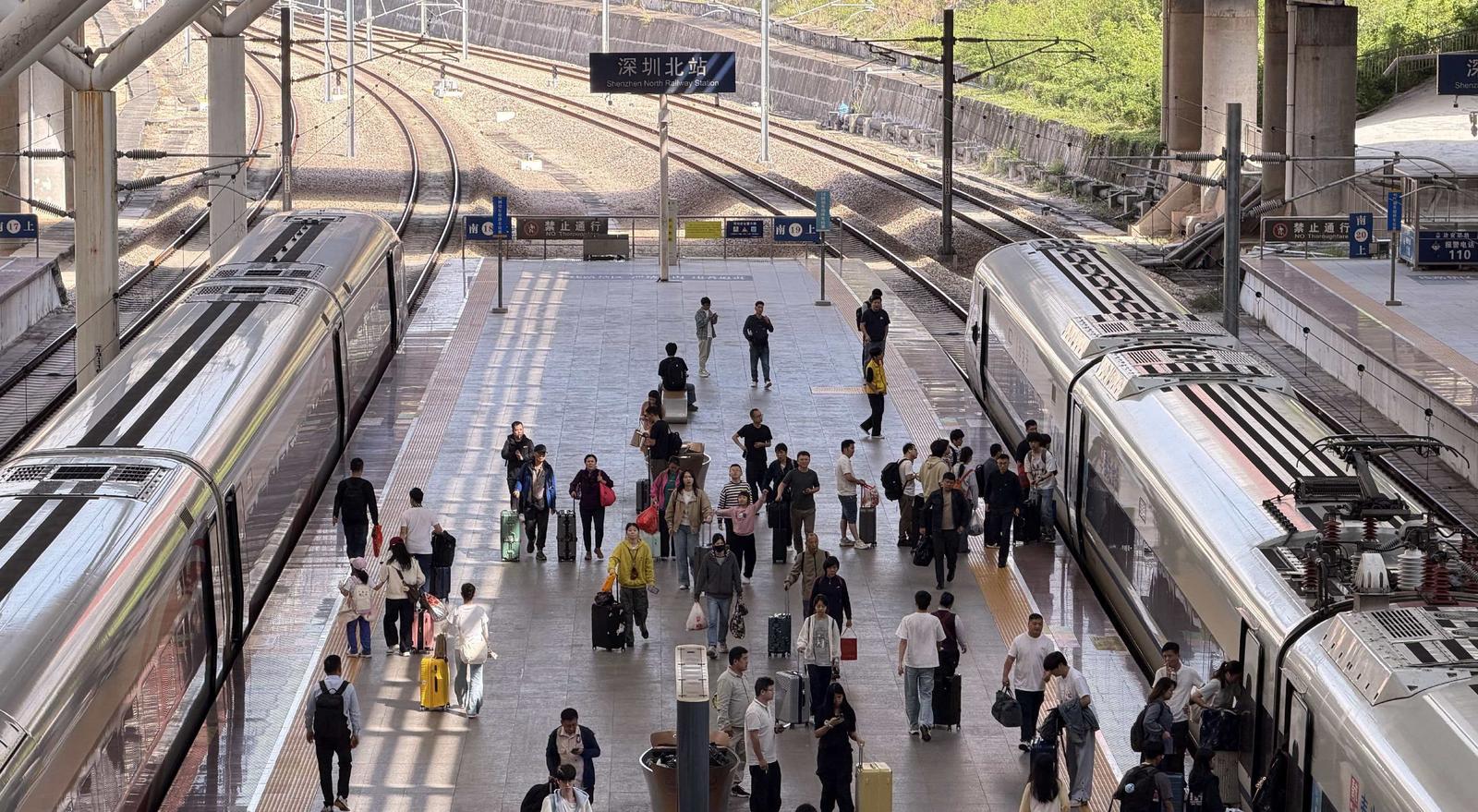 广深港高铁前4月跨境客流破1100万人次 “五一”预计日均11.9万
