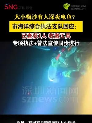 大小梅沙有人深夜电鱼？ 市海洋综合执法支队回应