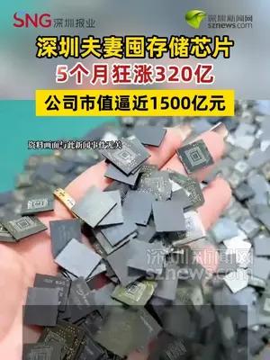 深圳夫妻囤存储芯片5个月狂涨320亿