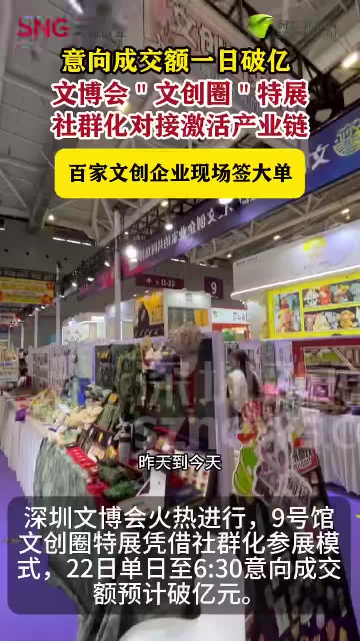 意向成交额一日破亿 文博会“文创圈”特展社群化对接激活产业链 百家文创企业现场签大单