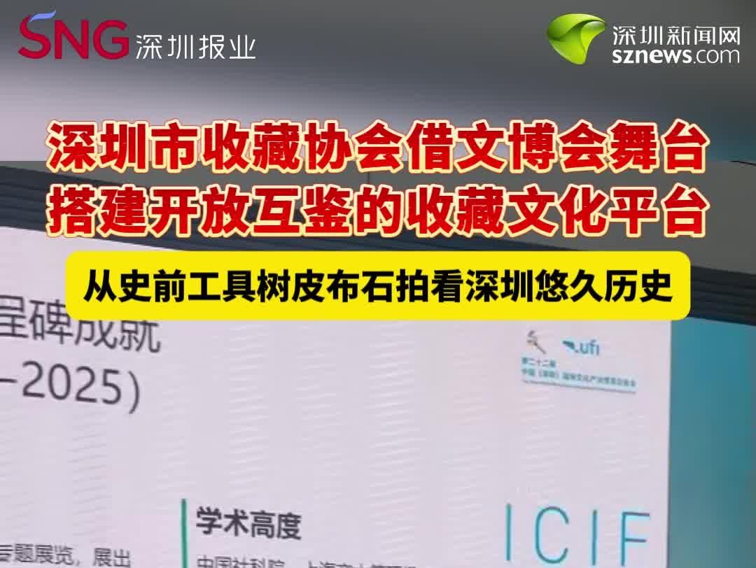 深圳市收藏协会借文博会舞台 搭建开放互鉴的收藏文化平台 从史前工具树皮布石拍看深圳悠久历史