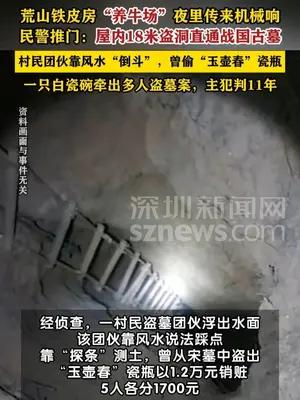 “养牛场”夜里传来机械响，暗藏18米深盗洞直通古墓