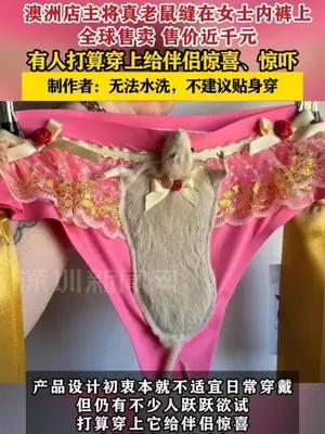 澳洲店主将真老鼠缝在女士内裤上全球售卖，售价近千元