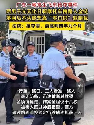 两男子光天化日飞车抢夺金项链获刑