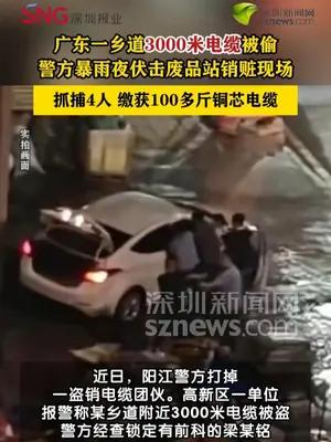 一乡道3000米电缆被偷，警方打掉4人盗销团伙