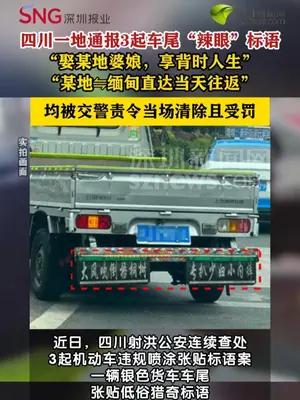车尾出现“不雅内容”！四川一地通报3起案例